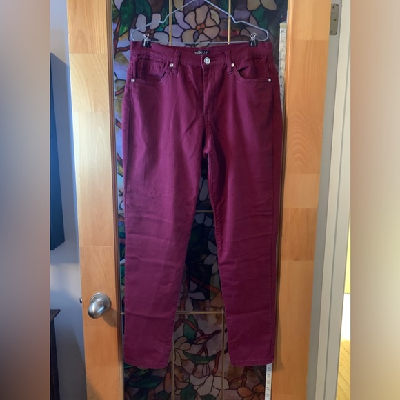 Wine size 12 women’s stretchy VENUS skinny jeans. - Picture 1 of 4